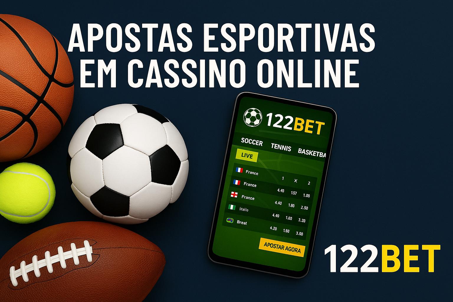 Aposte em apostas esportivas no cassino online 122BET
