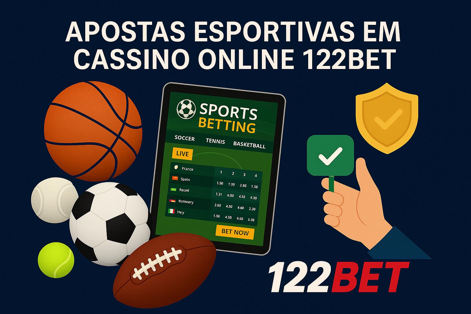 Apostas esportivas no cassino online 122BET  